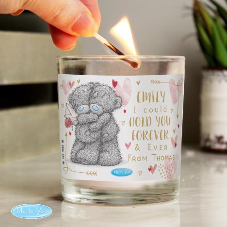 Personalised Hold You Forever Me to You Bear Scented Jar Candle Extra Image 1